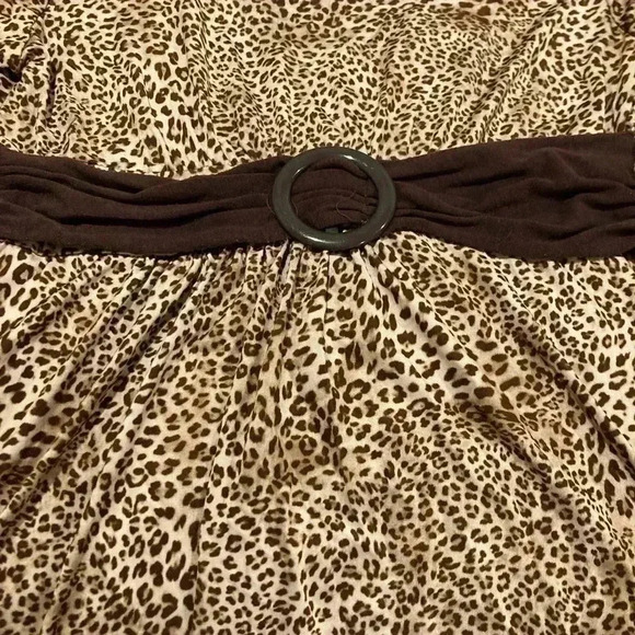 Lily Bleu Toddler Girl’s Dress Animal Print Attached Belt - Picture 5 of 6